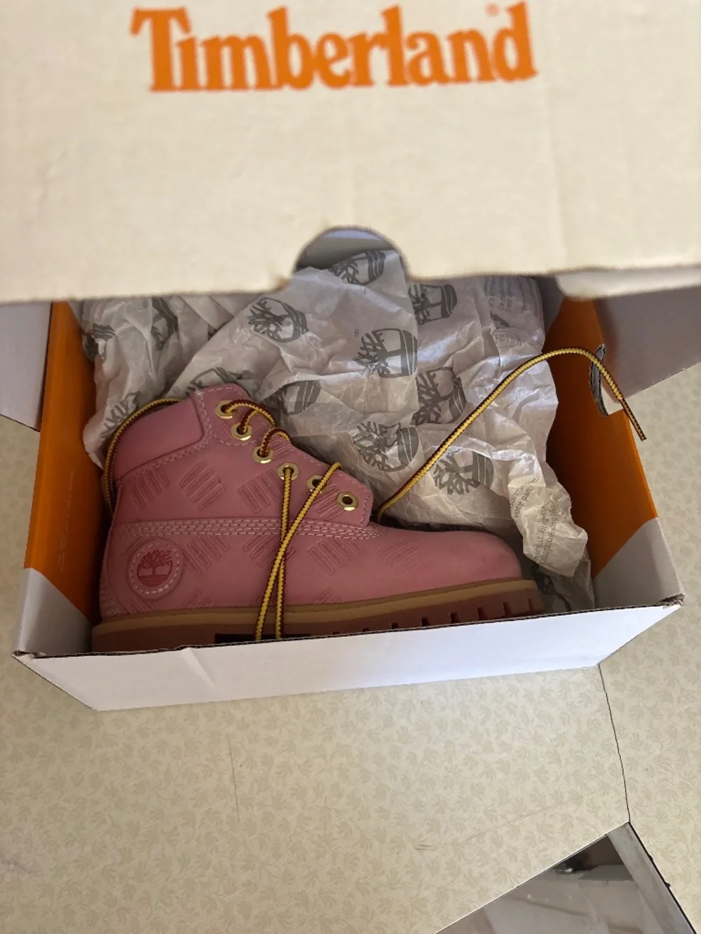 Toddler girls pink timberland